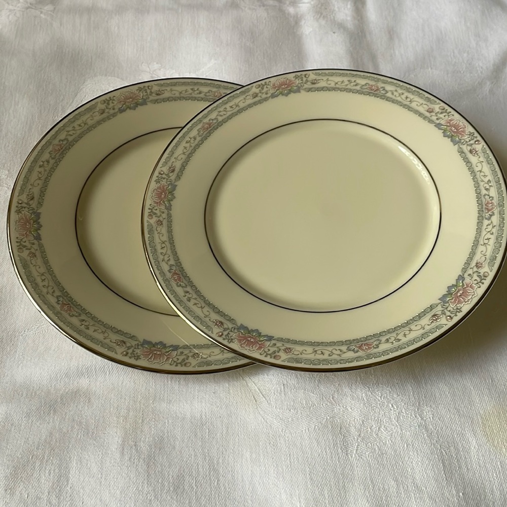 2 pcs Lenox Cosmopolitan collection Charleston pattern 8.25” salad plates